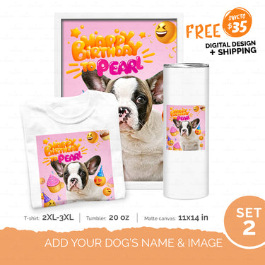 Personalized Gift Bundle - Happy Birthday 1st For Puppy Lovers - Standard Happy Ever After 2
